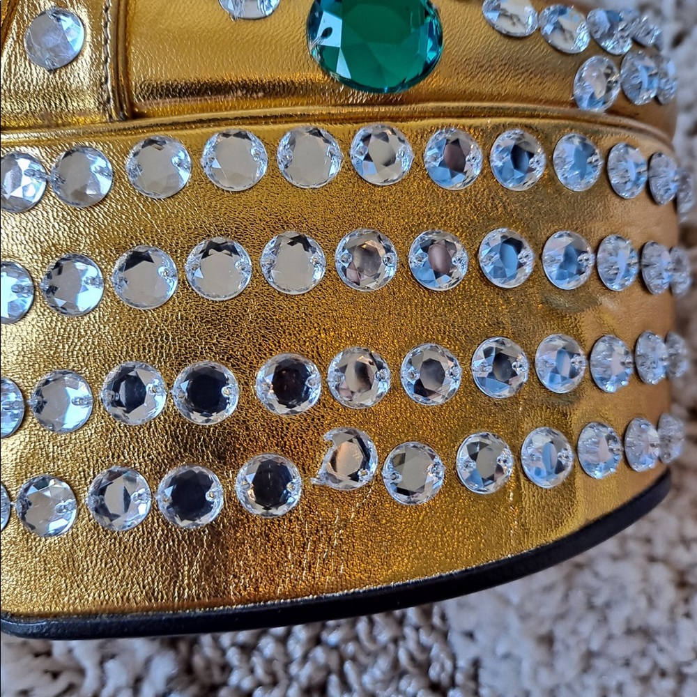 FINAL PRICE. Gucci Rhinestone Leather Platform Heels - Picture 7 of 8